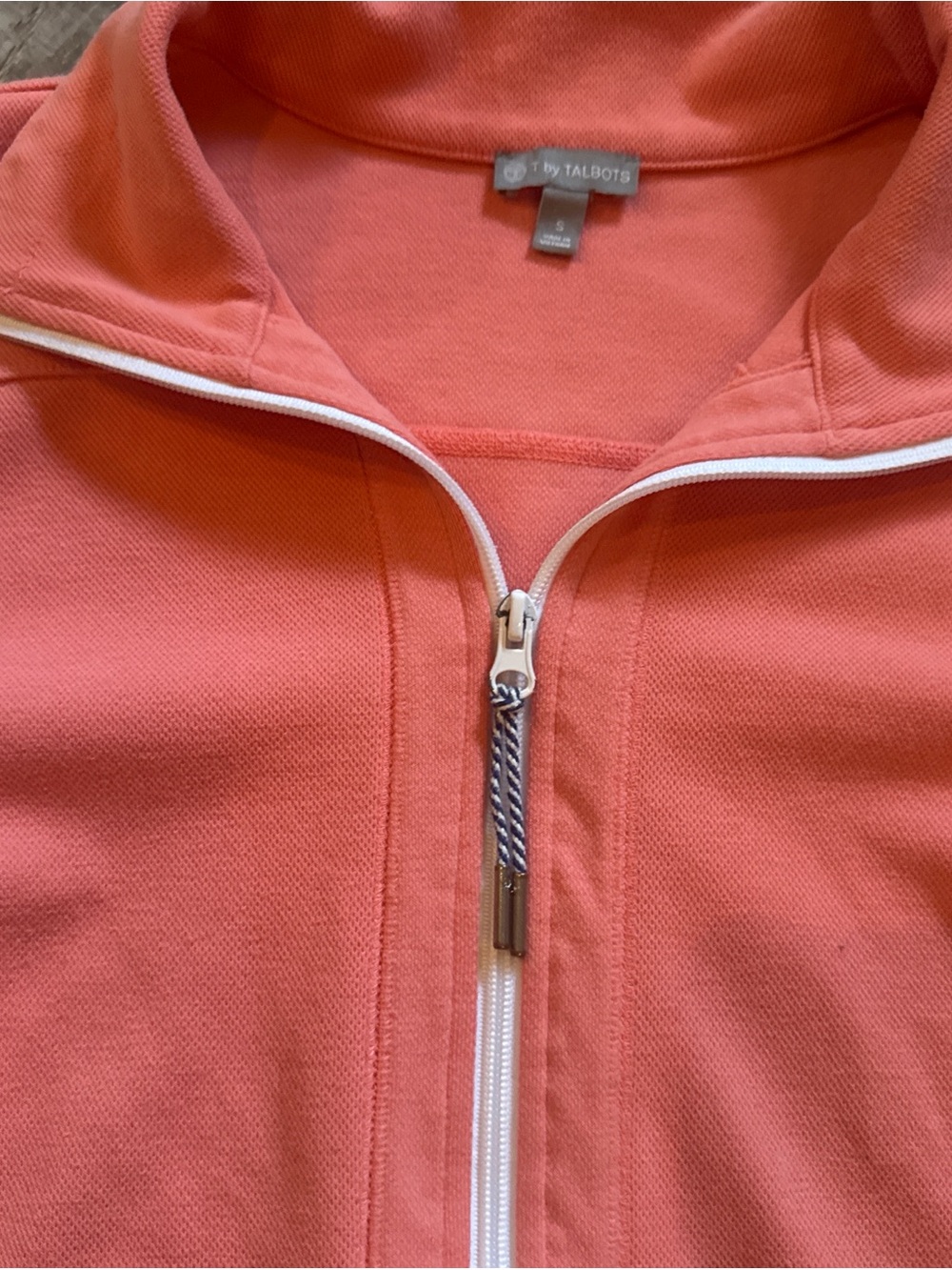 Talbots Women’s Zip-Front Coral Jacket size S - Picture 3 of 4